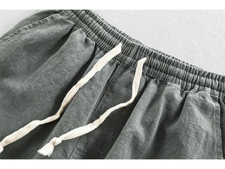 Hiku Organic Cotton Linen Drawstring Shorts
