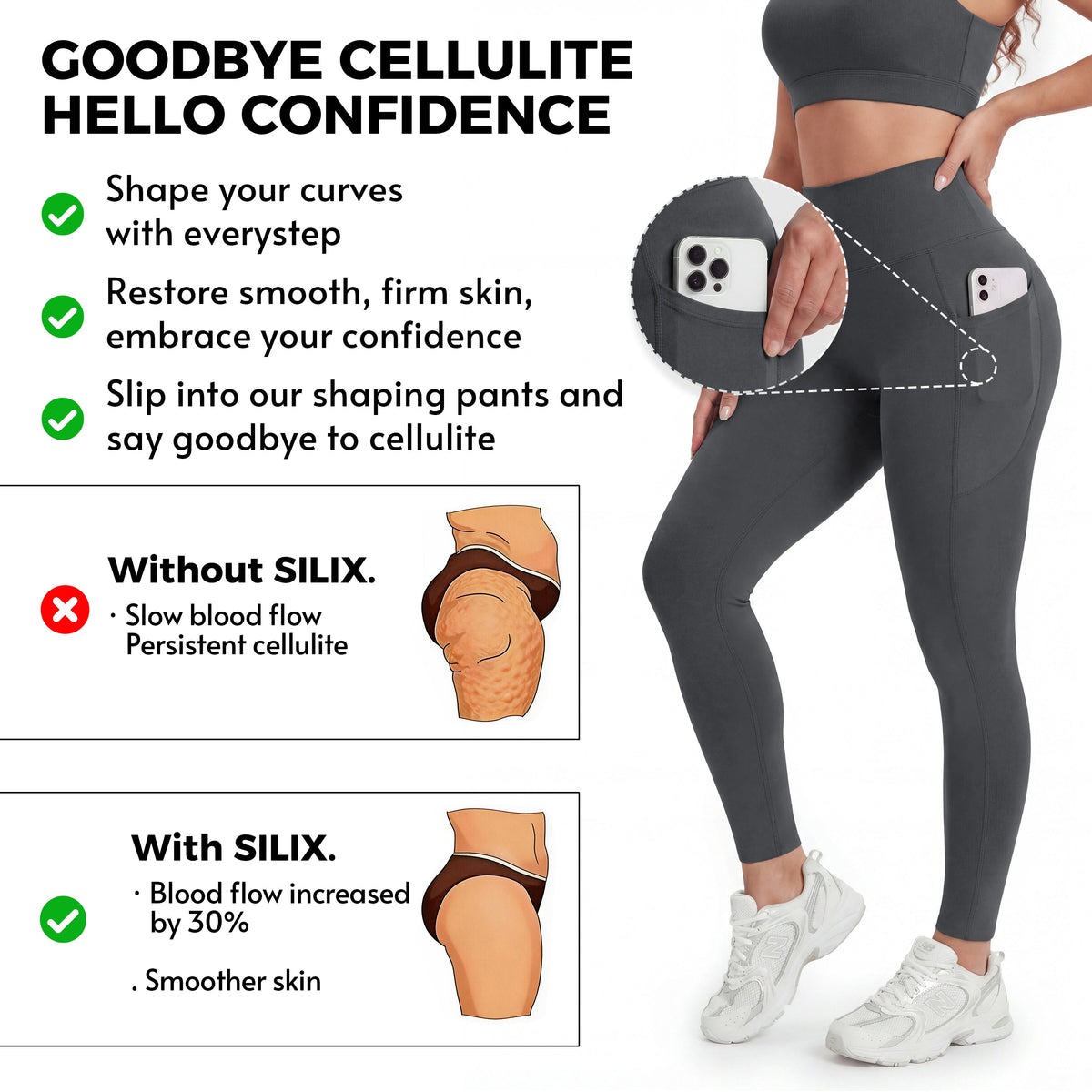 Pocket 3D Anti-Cellulite Sculpting Leggings