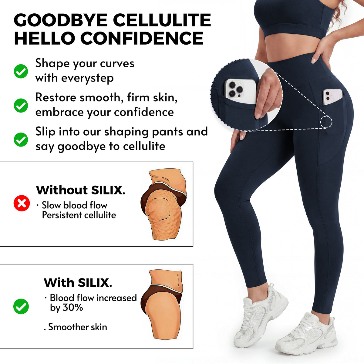Pocket 3D Anti-Cellulite Sculpting Leggings
