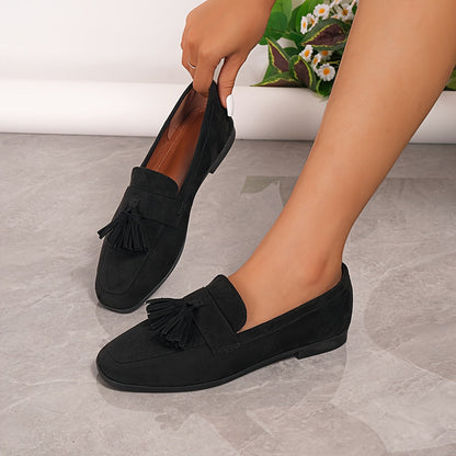 Navy Blue Loafers Comfortable Supportive Flat Heel