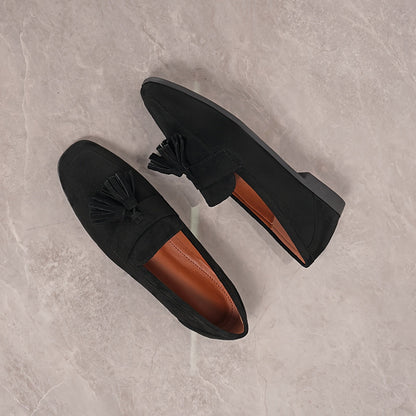 Navy Blue Loafers Comfortable Supportive Flat Heel