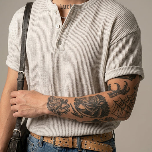 Valencia Textured Henley Tee
