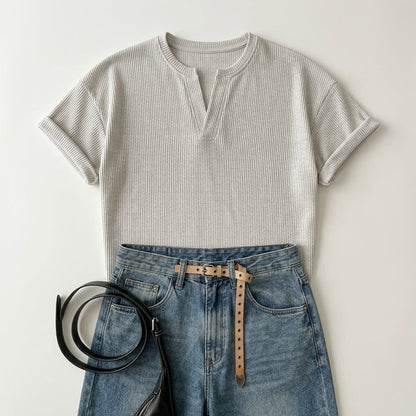 Valencia Textured Henley Tee