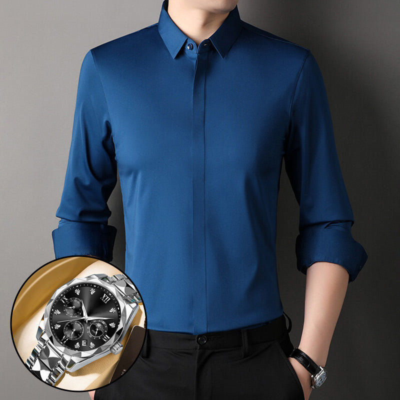 🎉2026 New Product Hot Sale✨Men's Wrinkle-Free Stretch Dress Shirt