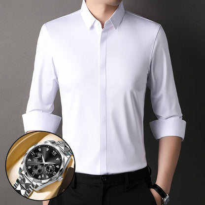 🎉2026 New Product Hot Sale✨Men's Wrinkle-Free Stretch Dress Shirt