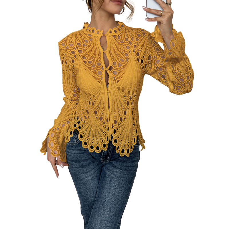 Modern Hollow Detail Blouse