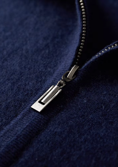 PURE EXTRA-FINE MERINO WOOL NAVY BLUE DAMIEN SET