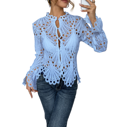 Modern Hollow Detail Blouse