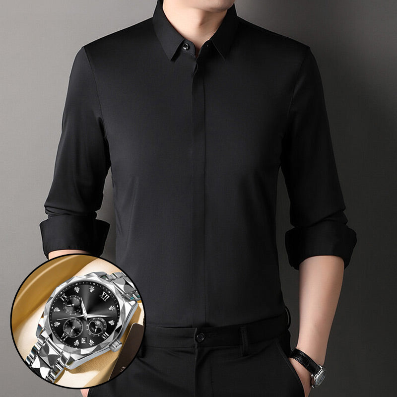 🎉2026 New Product Hot Sale✨Men's Wrinkle-Free Stretch Dress Shirt