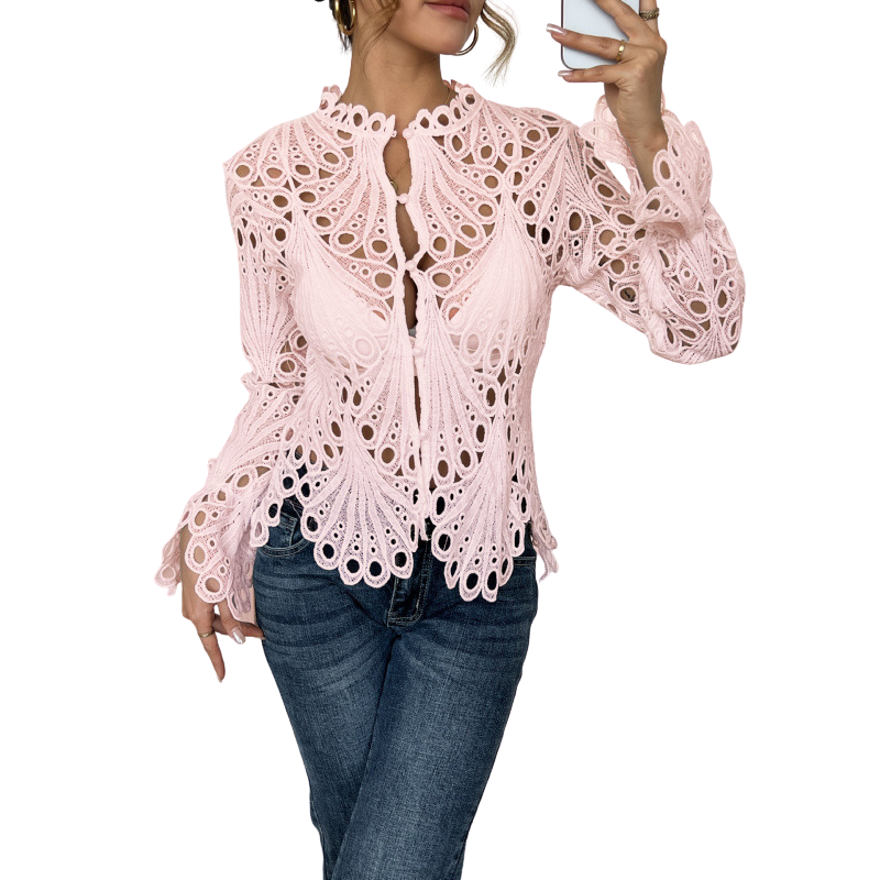 Modern Hollow Detail Blouse