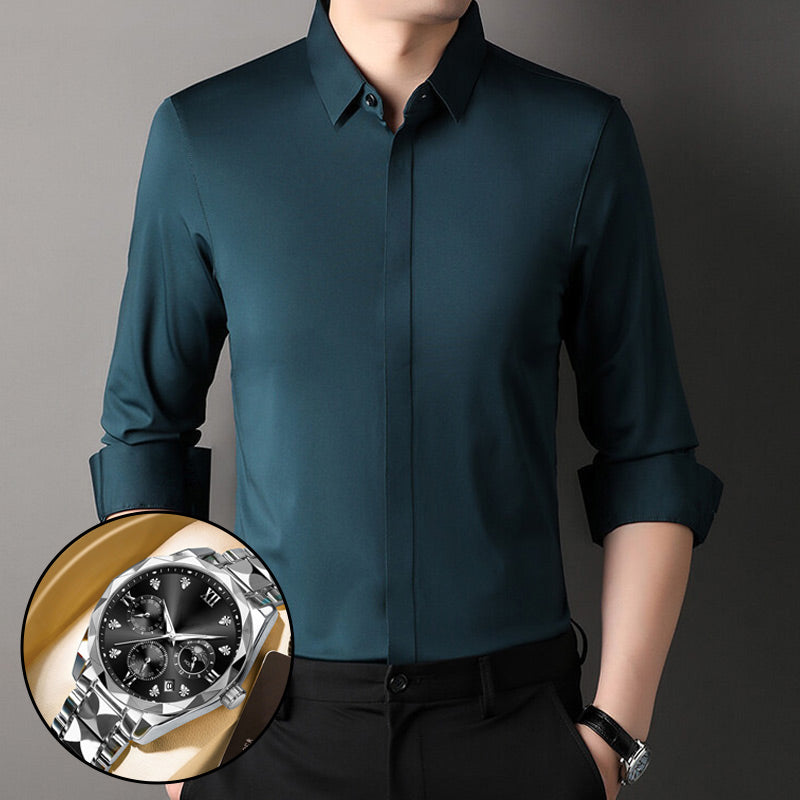 🎉2026 New Product Hot Sale✨Men's Wrinkle-Free Stretch Dress Shirt