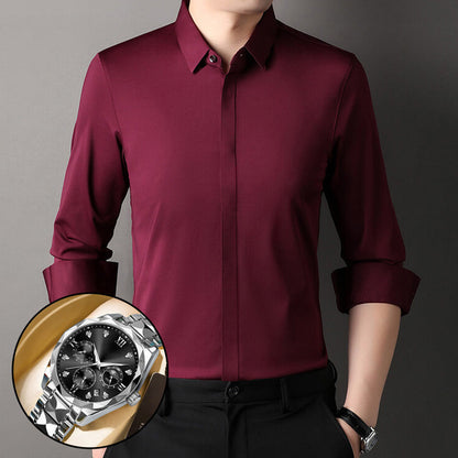🎉2026 New Product Hot Sale✨Men's Wrinkle-Free Stretch Dress Shirt
