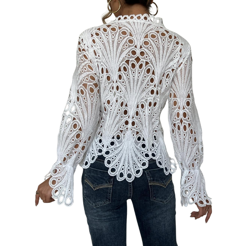 Modern Hollow Detail Blouse