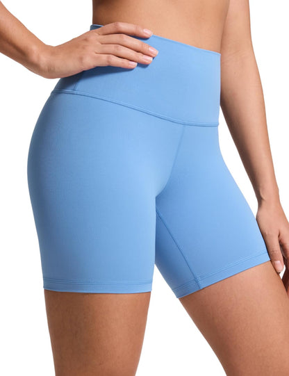 YOGA Womens Yoga Shorts - High Waisted Workout Gym Leggings Running Spandex Biker Shorts