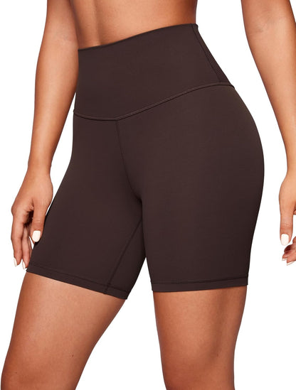YOGA Womens Yoga Shorts - High Waisted Workout Gym Leggings Running Spandex Biker Shorts