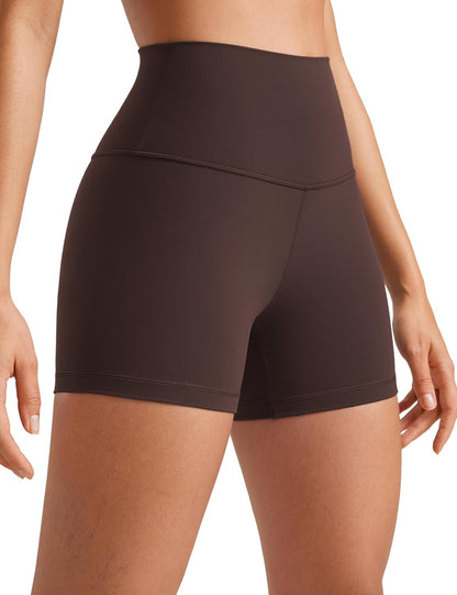 YOGA Womens Yoga Shorts - High Waisted Workout Gym Leggings Running Spandex Biker Shorts