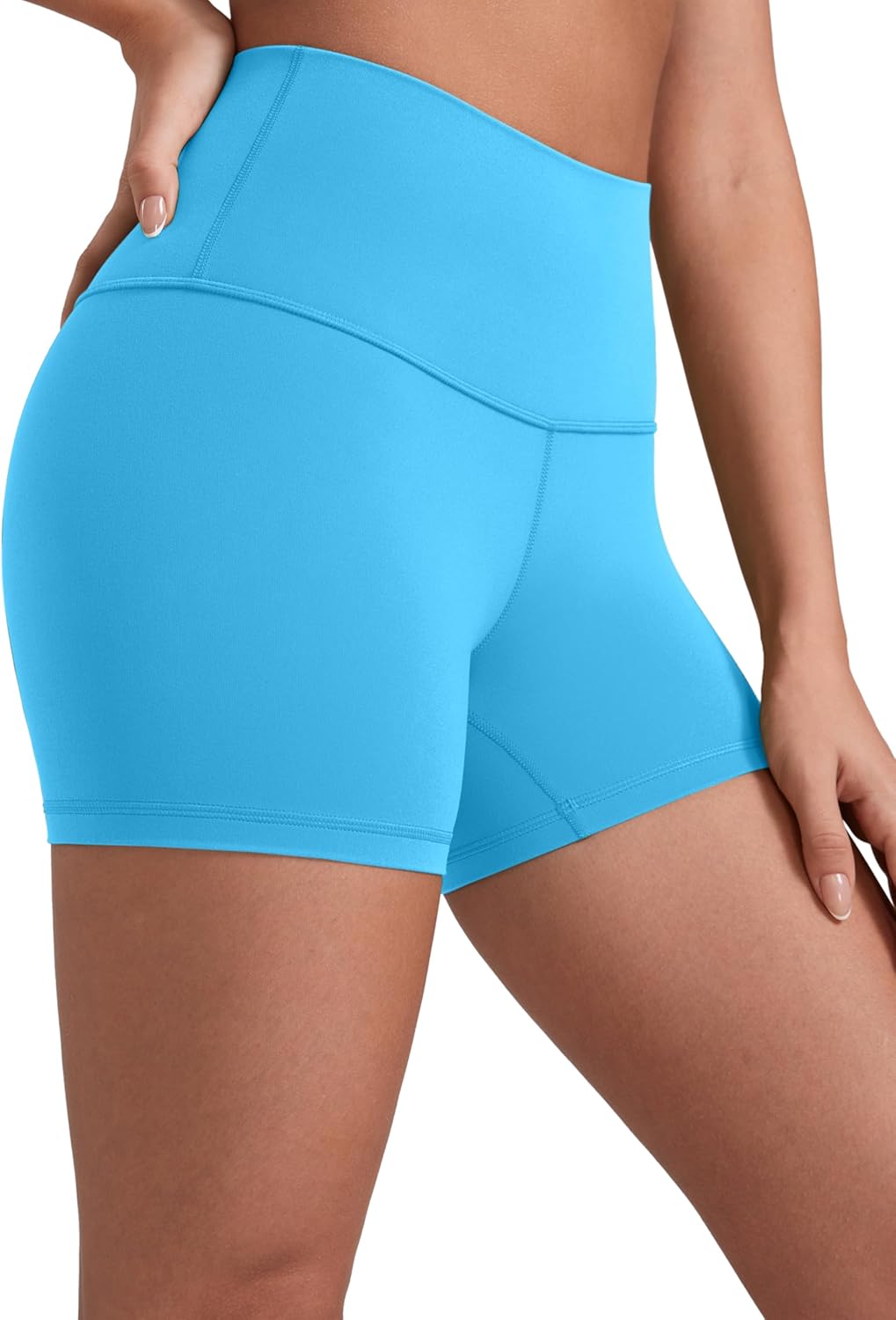 YOGA Womens Yoga Shorts - High Waisted Workout Gym Leggings Running Spandex Biker Shorts