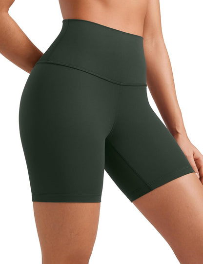 YOGA Womens Yoga Shorts - High Waisted Workout Gym Leggings Running Spandex Biker Shorts