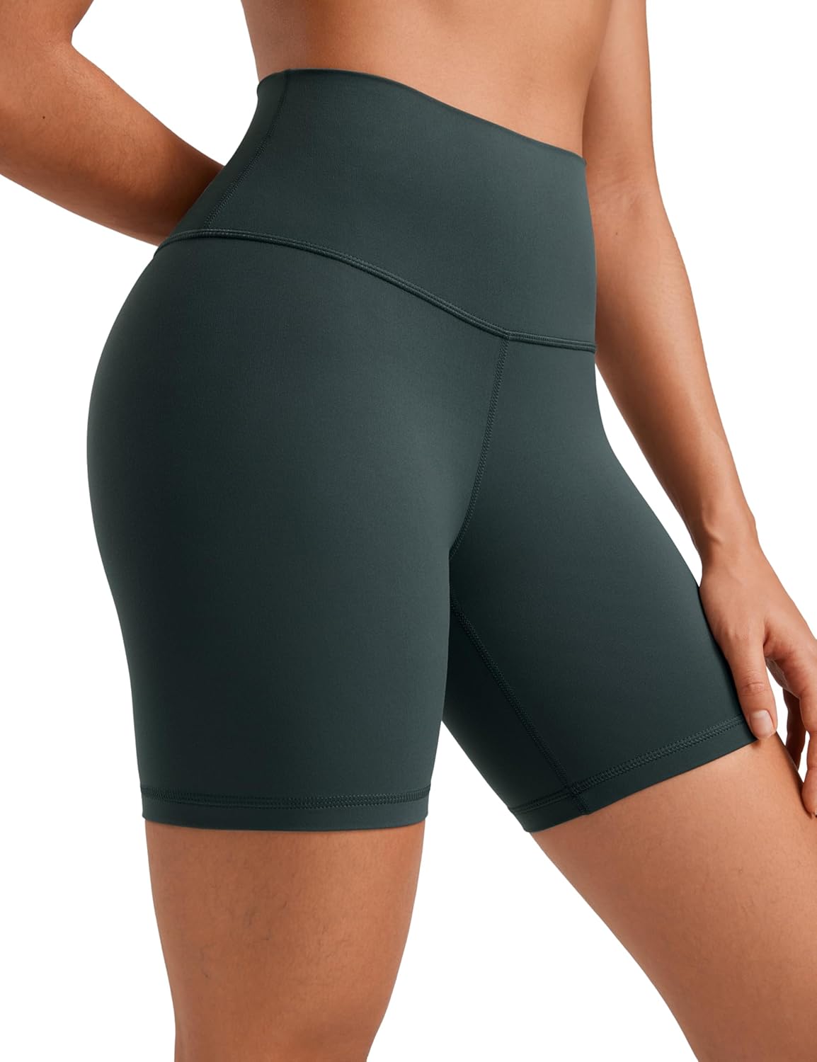 YOGA Womens Yoga Shorts - High Waisted Workout Gym Leggings Running Spandex Biker Shorts
