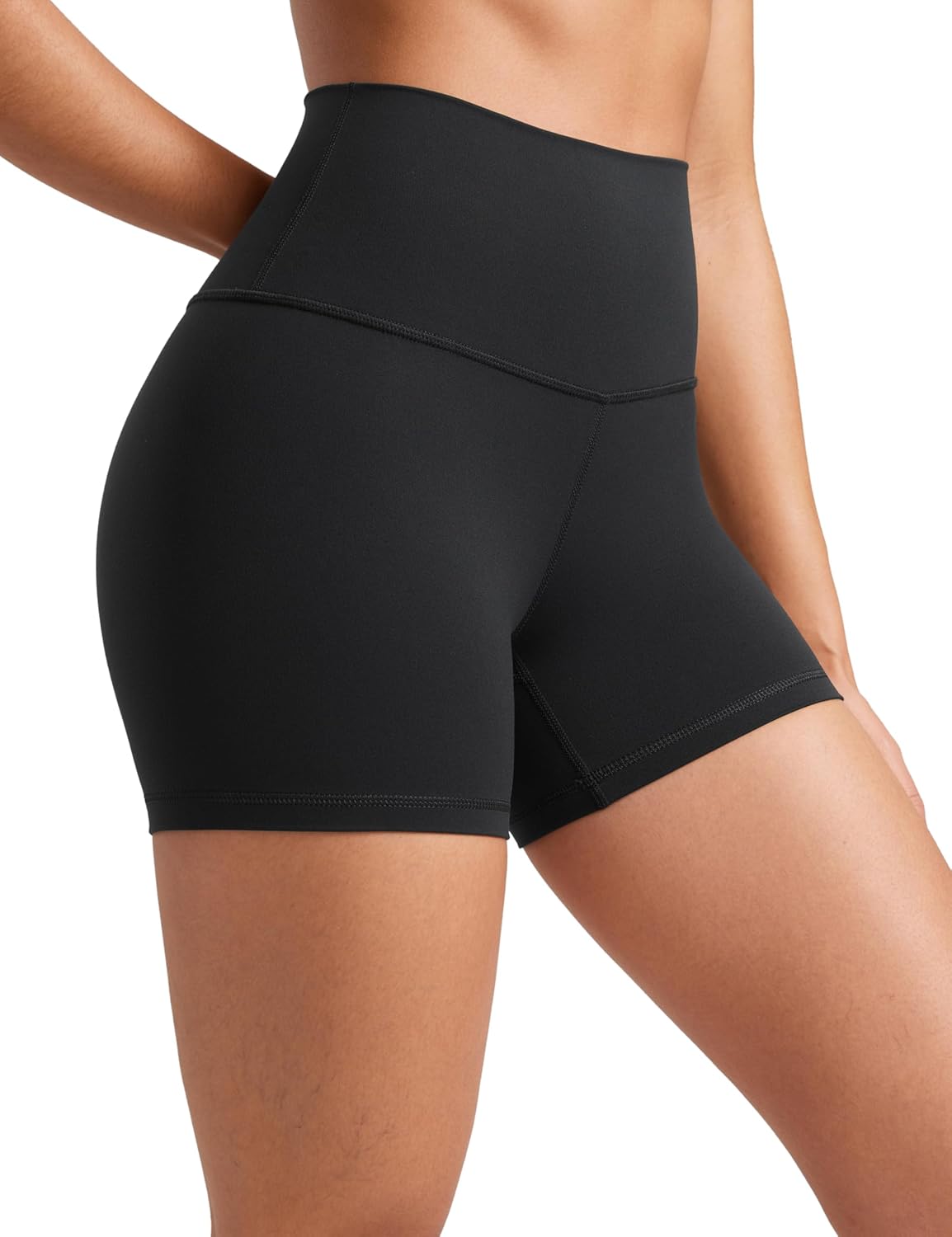 YOGA Womens Yoga Shorts - High Waisted Workout Gym Leggings Running Spandex Biker Shorts
