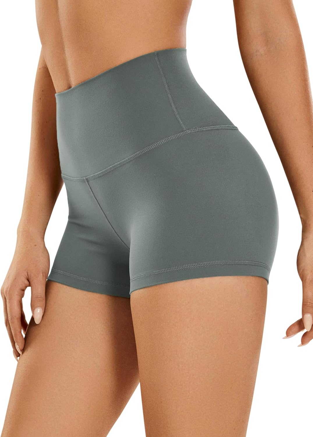 YOGA Womens Yoga Shorts - High Waisted Workout Gym Leggings Running Spandex Biker Shorts