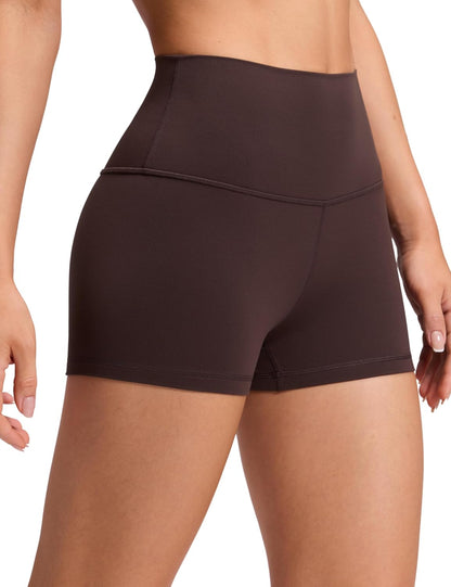 YOGA Womens Yoga Shorts - High Waisted Workout Gym Leggings Running Spandex Biker Shorts