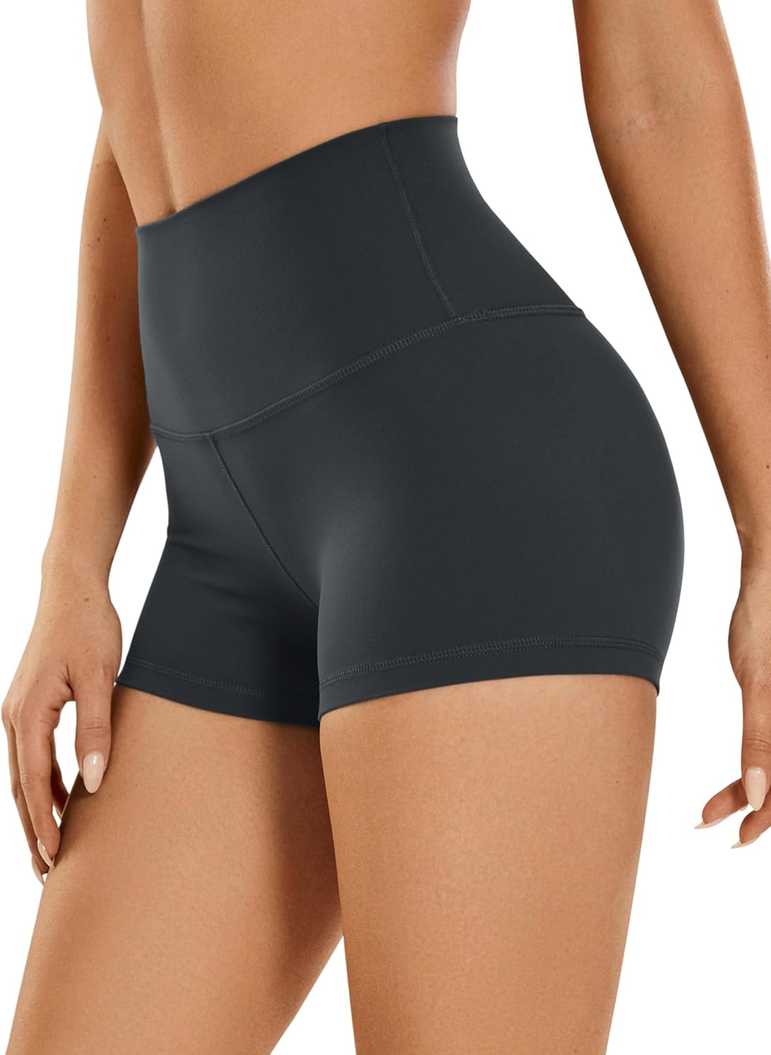 YOGA Womens Yoga Shorts - High Waisted Workout Gym Leggings Running Spandex Biker Shorts
