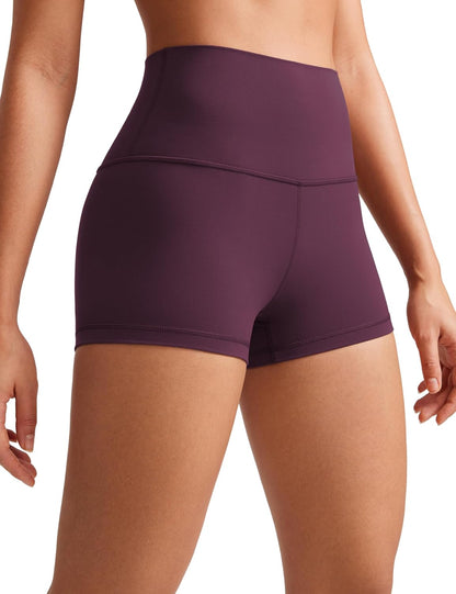 YOGA Womens Yoga Shorts - High Waisted Workout Gym Leggings Running Spandex Biker Shorts