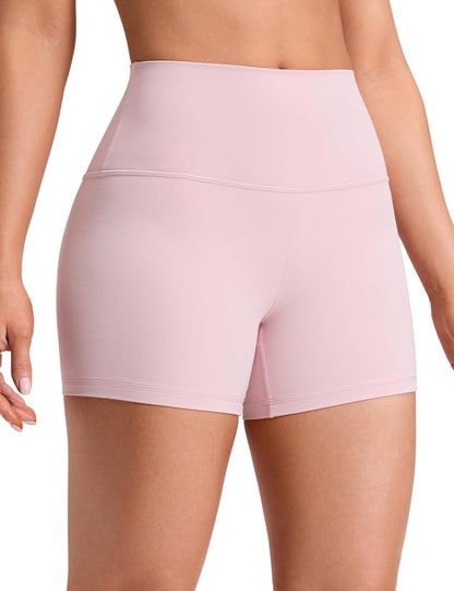 YOGA Womens Yoga Shorts - High Waisted Workout Gym Leggings Running Spandex Biker Shorts