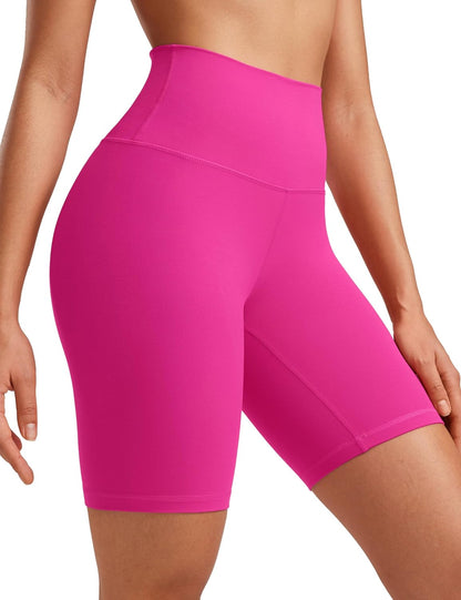 YOGA Womens Yoga Shorts - High Waisted Workout Gym Leggings Running Spandex Biker Shorts
