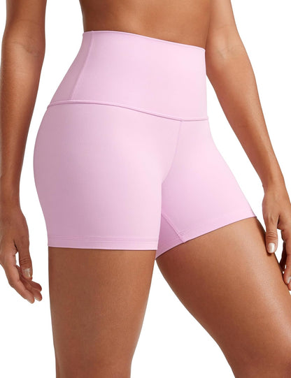 YOGA Womens Yoga Shorts - High Waisted Workout Gym Leggings Running Spandex Biker Shorts