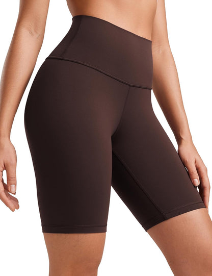 YOGA Womens Yoga Shorts - High Waisted Workout Gym Leggings Running Spandex Biker Shorts