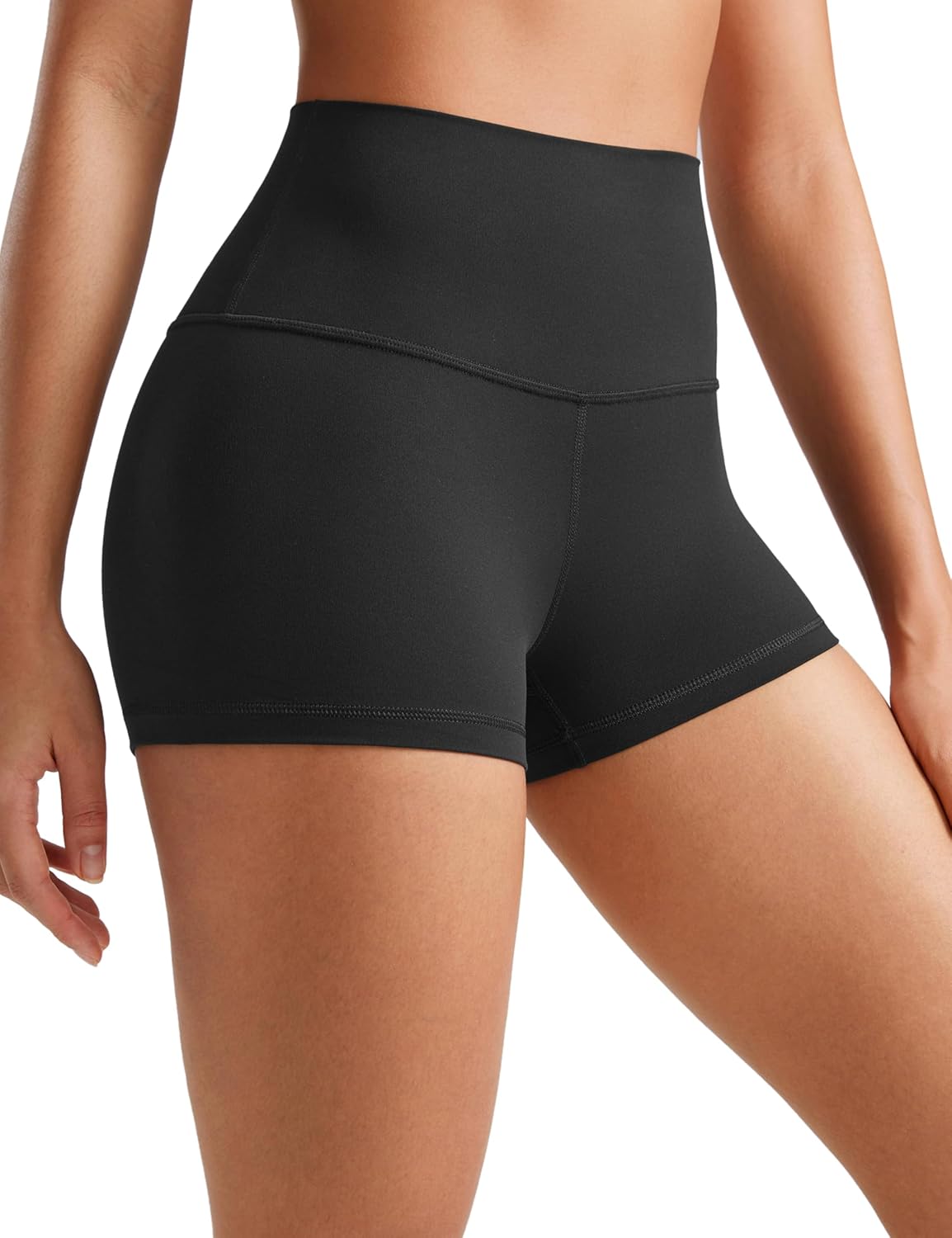 YOGA Womens Yoga Shorts - High Waisted Workout Gym Leggings Running Spandex Biker Shorts