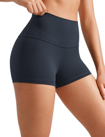 YOGA Womens Yoga Shorts - High Waisted Workout Gym Leggings Running Spandex Biker Shorts