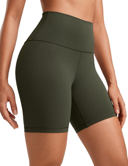 YOGA Womens Yoga Shorts - High Waisted Workout Gym Leggings Running Spandex Biker Shorts