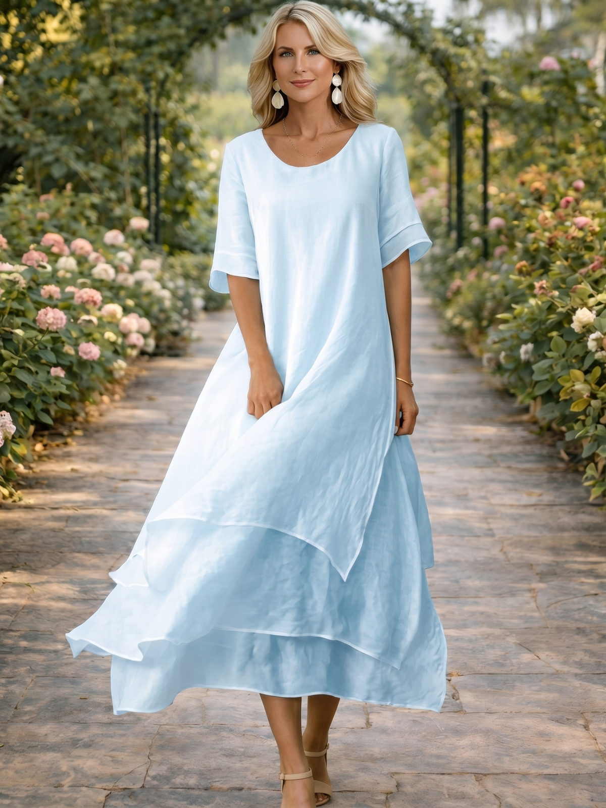 Aria Fluid Tiered Maxi Dress
