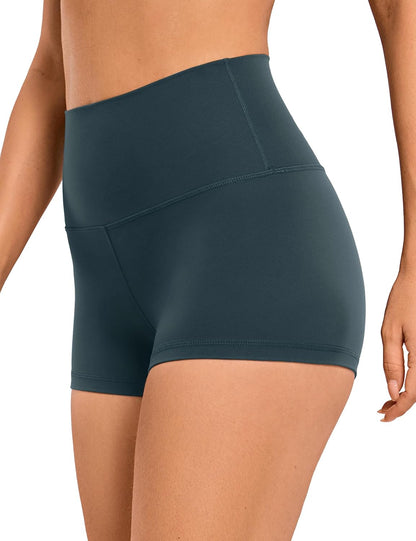 YOGA Womens Yoga Shorts - High Waisted Workout Gym Leggings Running Spandex Biker Shorts