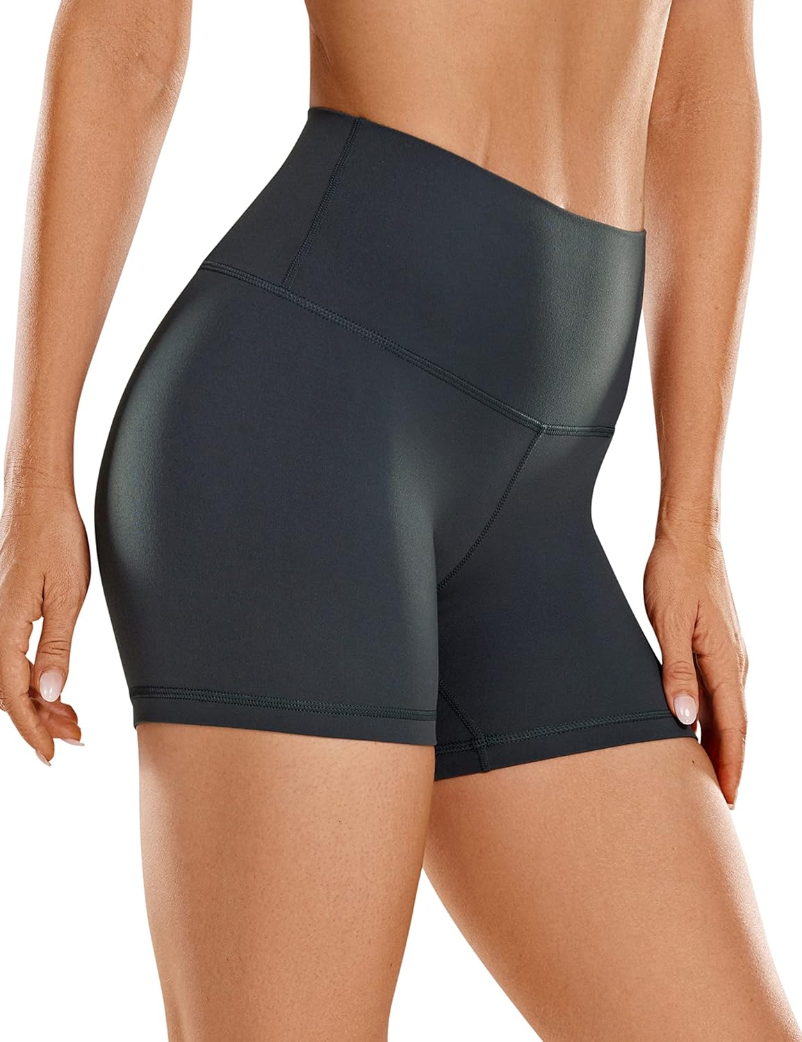 YOGA Womens Yoga Shorts - High Waisted Workout Gym Leggings Running Spandex Biker Shorts