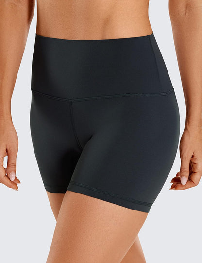 YOGA Womens Yoga Shorts - High Waisted Workout Gym Leggings Running Spandex Biker Shorts