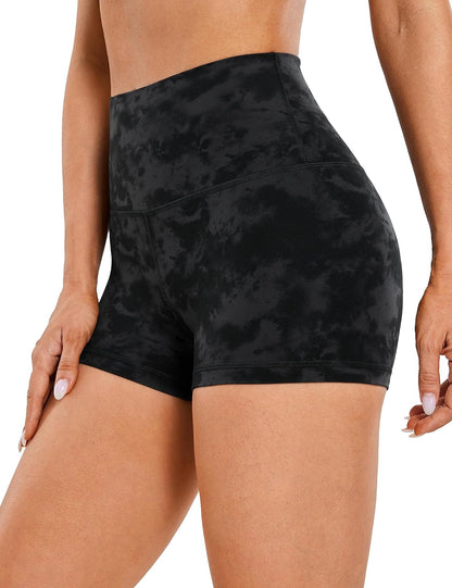 YOGA Womens Yoga Shorts - High Waisted Workout Gym Leggings Running Spandex Biker Shorts