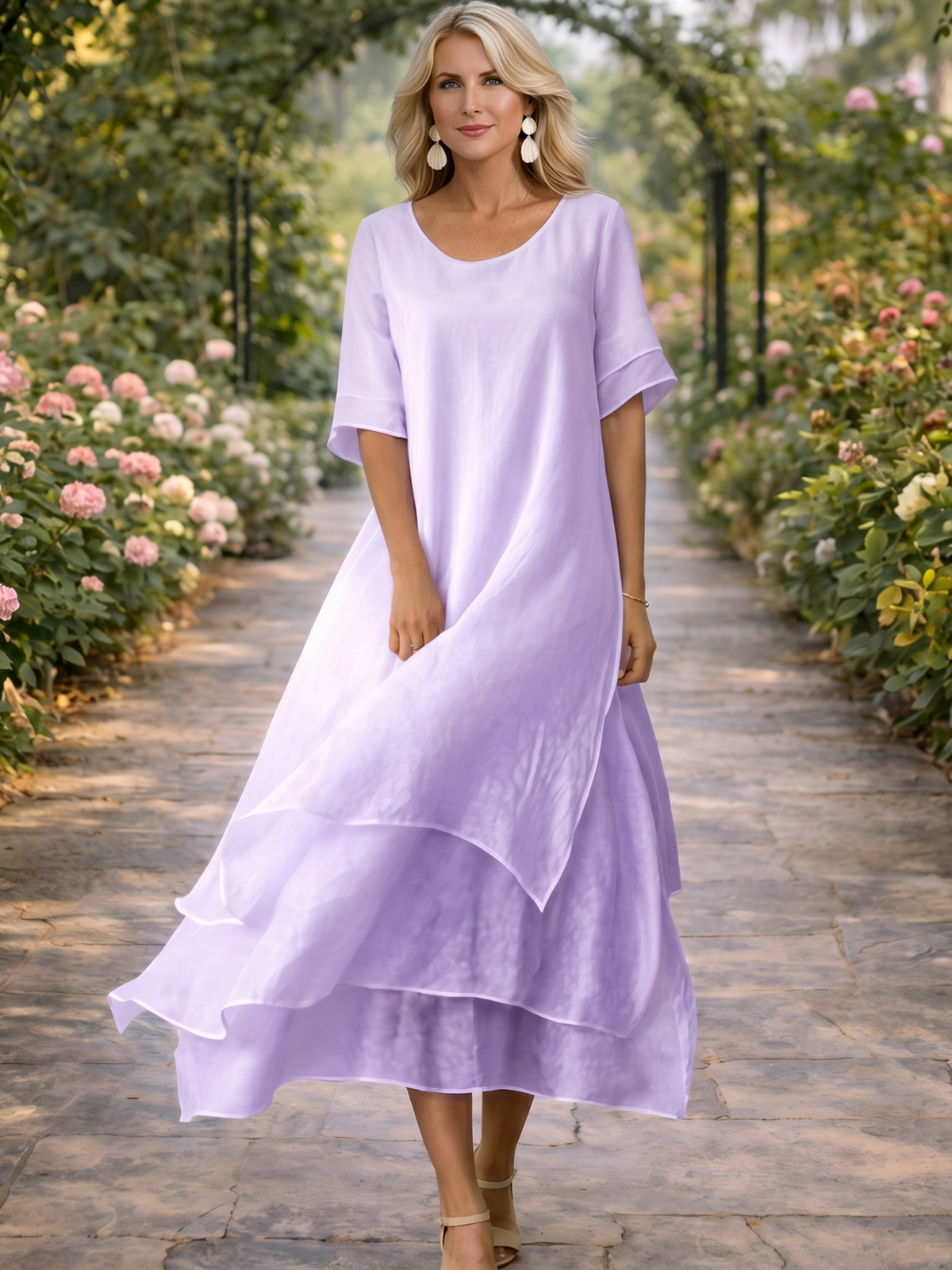 Aria Fluid Tiered Maxi Dress
