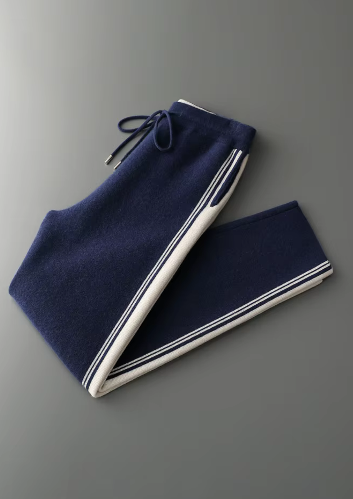 PURE EXTRA-FINE MERINO WOOL NAVY BLUE DAMIEN SET