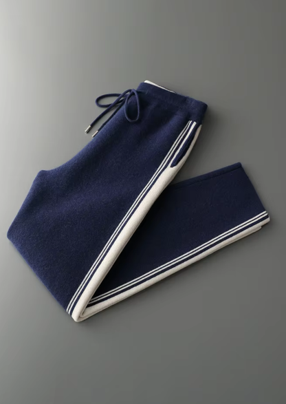 PURE EXTRA-FINE MERINO WOOL NAVY BLUE DAMIEN SET