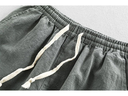Hiku Organic Cotton Linen Drawstring Shorts
