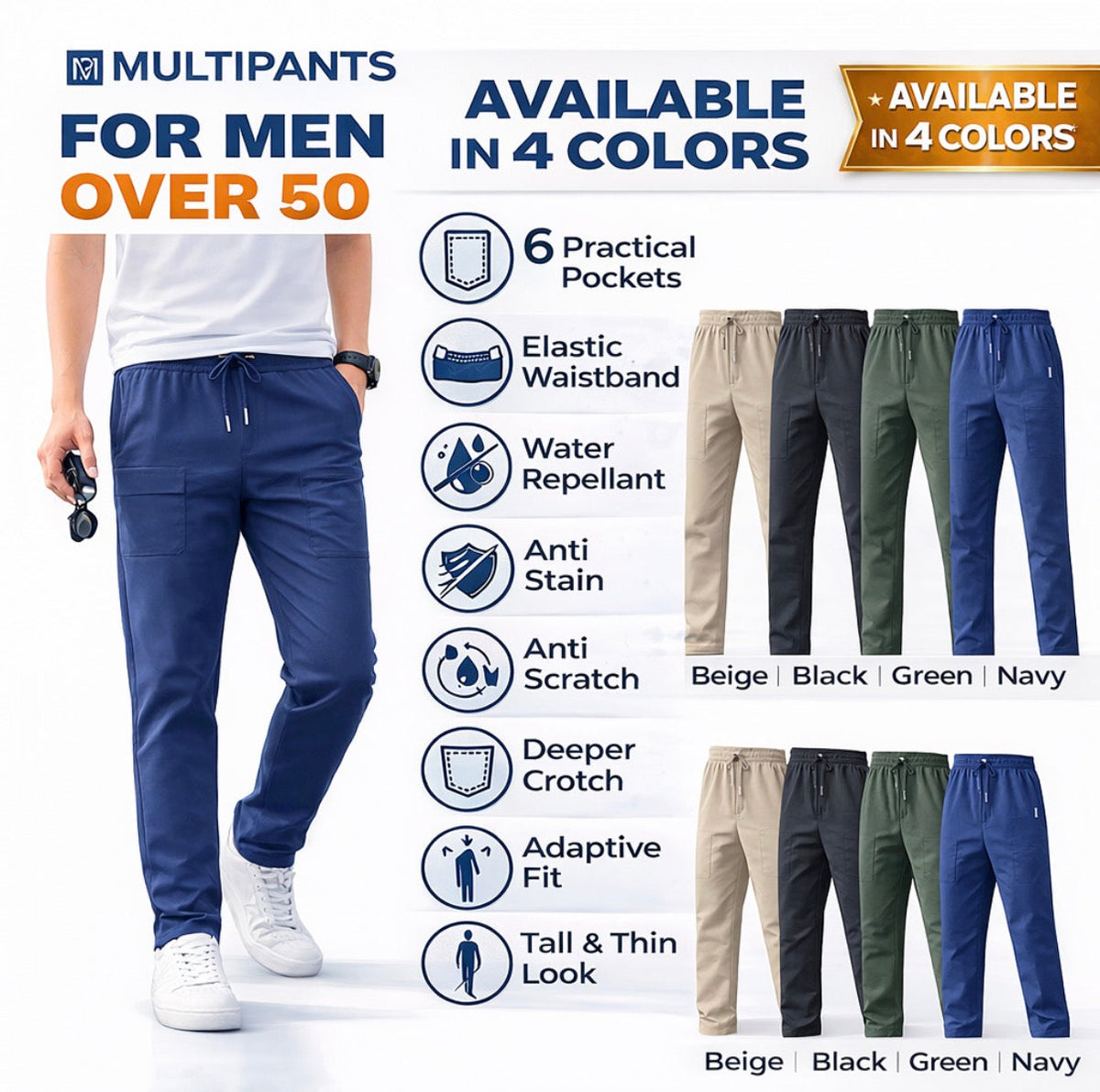 MultiPants – High Stretch Multi-pocket Durable Cargo Pants | BUY 1 GET 25% OFF THE 2nd Pair, LIMITED TIME OFFER