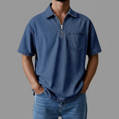 DenimCore Zip Shirt