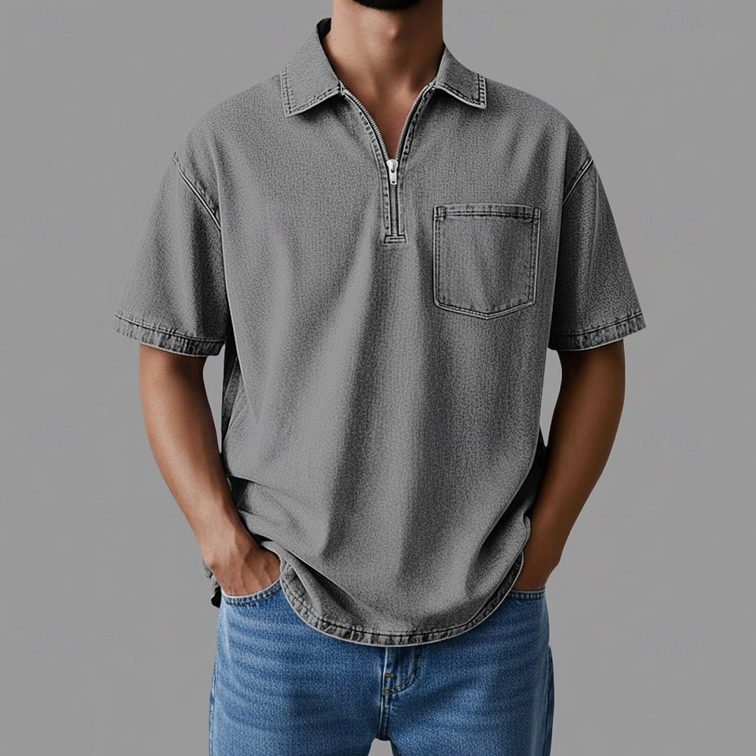 DenimCore Zip Shirt