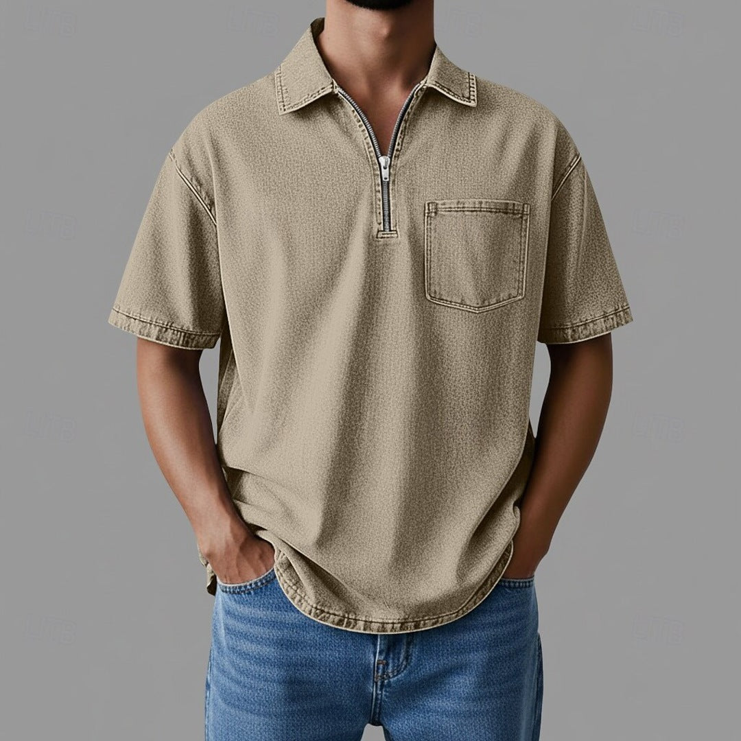 DenimCore Zip Shirt