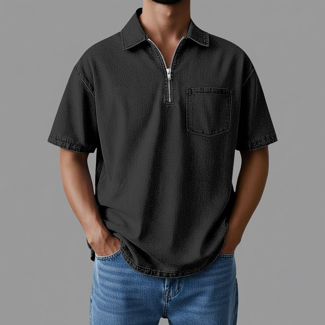 DenimCore Zip Shirt