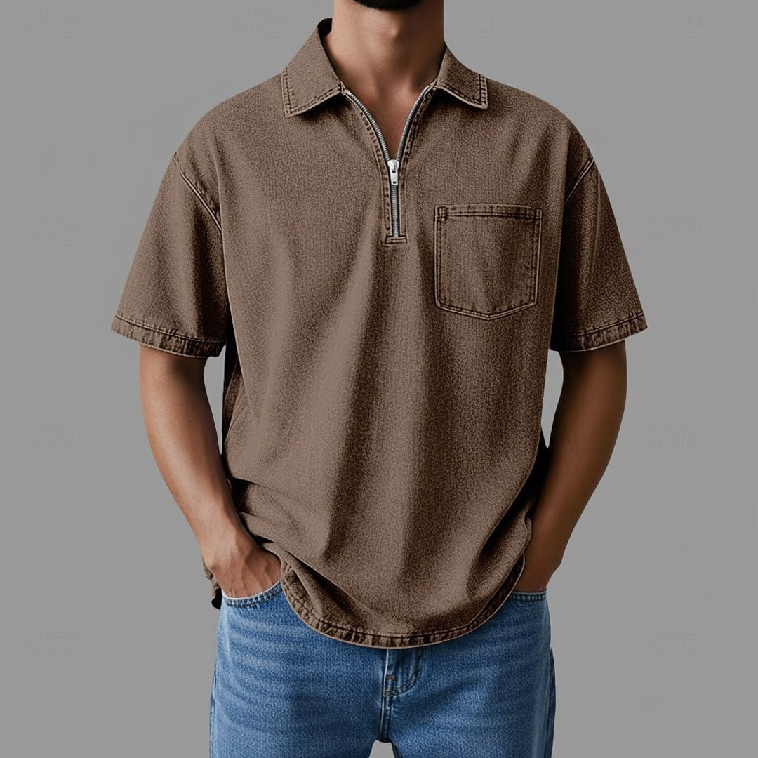 DenimCore Zip Shirt